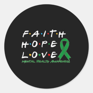 Adesivo Mulheres Faith Esperam Amar Consciência Mental da