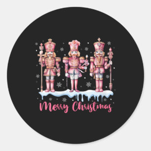 Adesivo Mulheres Feliz Natal Pink Nutcracker Squad Xmas