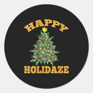 Adesivo Mulheres Felizes Holidaze Piada Maconha Natal Fuma