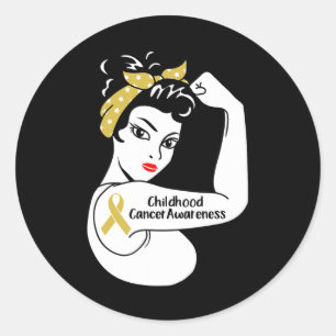 Adesivo Mulheres Fortes com Consciência do Cancer na Infân