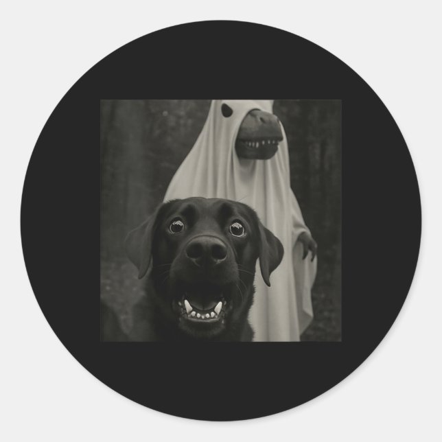 Adesivo Mulheres Funny Halloween Selfie Black Lab Com (Frente)