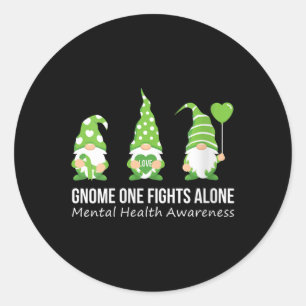 Adesivo Mulheres Gnome Um Luta Sozinha Saúde Mental Awaren