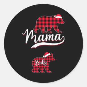Adesivo Mulheres Grávidas Mamãe Urso de Natal Gravidez P