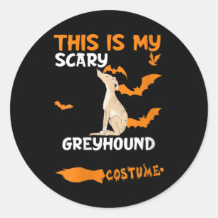 Adesivo Mulheres Greyhound Brindle Figurume Halloween Lazy