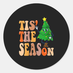 Adesivo Mulheres Groovy É a Temporada de Natal Hippie Pinh