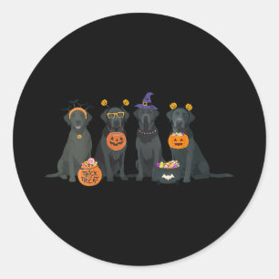 Adesivo Mulheres Halloween Black Lab Outono Labrador Retri