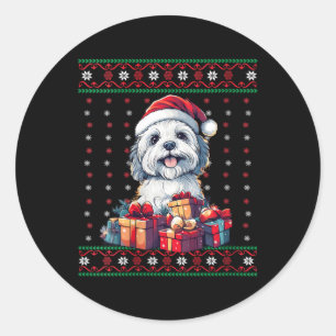 Adesivo Mulheres Havananananesas O Cão Santa Hat Lover Xma