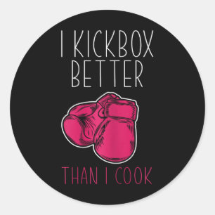 Adesivo Mulheres Kickboxer Engraçado - Eu Amo Kickboxing