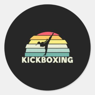 Adesivo Mulheres Kickboxing Artes Marciais Retro Karate Ga