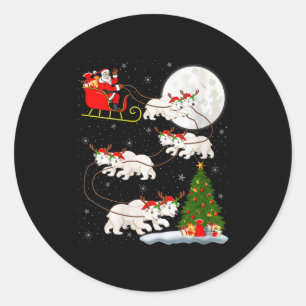 Adesivo Mulheres Lar Urso Papai Noel Trenó Voador Divertid