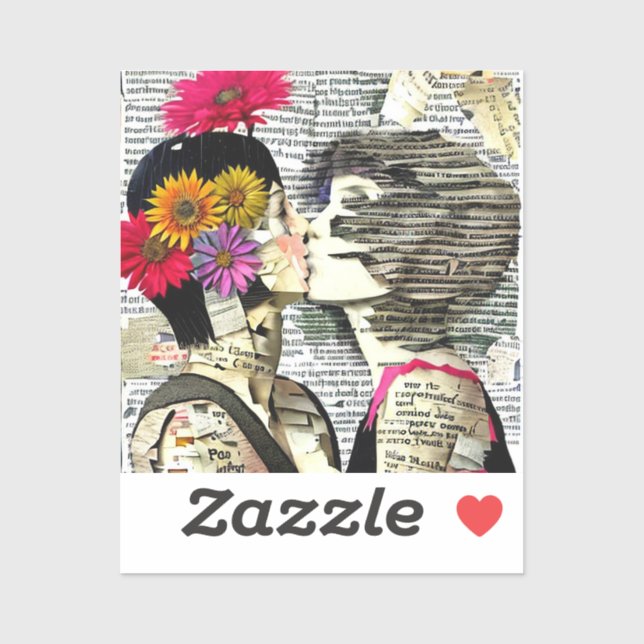 Adesivo Mulheres lésbicas apaixonadas | Pride Kiss (Folha)