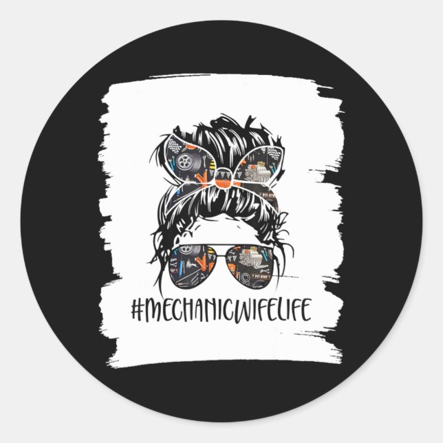 Adesivo Mulheres Mecanicwifelife Mecânica Mulher Esposa Me (Frente)