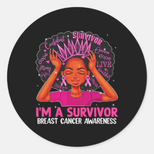 Adesivo Mulheres Menina, eu sou um Sobrevivente Cancer Con