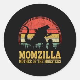 Adesivo Mulheres Momzilla Mãe De Monstros Vintage Mães