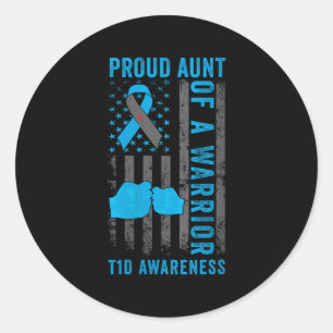 Adesivo Mulheres Orgulhosas Tia De Um Guerreiro T1d Diabet