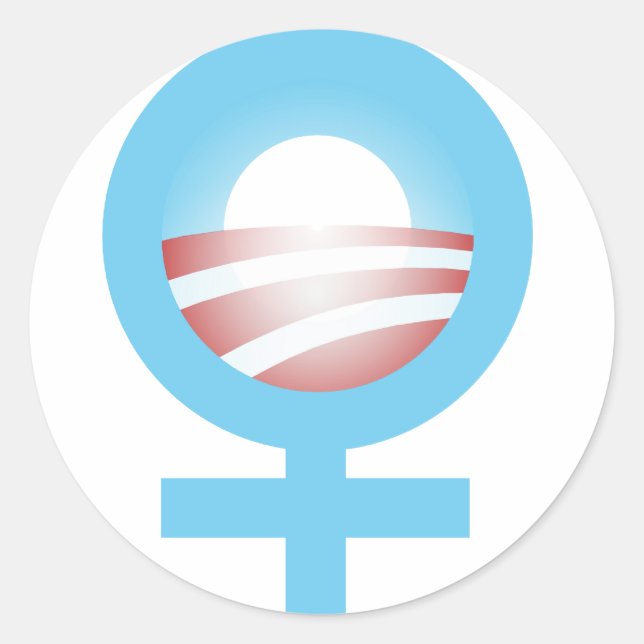 Adesivo Mulheres para o logotipo Obama (Frente)
