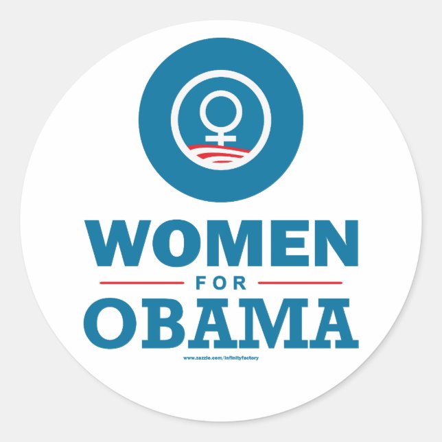 Adesivo Mulheres para Obama (Frente)