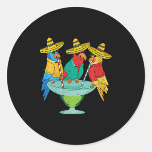 Adesivo Mulheres Parrot Cinco De Mayo Funny Bebendo Tequil