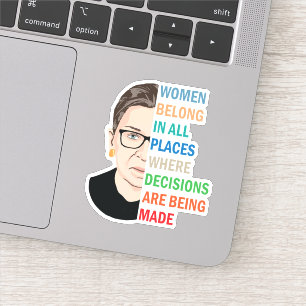 Adesivo Mulheres Pertencem A Todos Os Locais De Ruth Bader