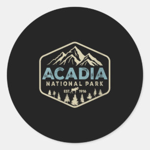 Adesivo Mulheres Retro Parque Nacional Acadia Montanhas Na