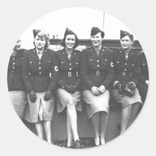 Adesivo Mulheres retros do vintage em mulheres militares