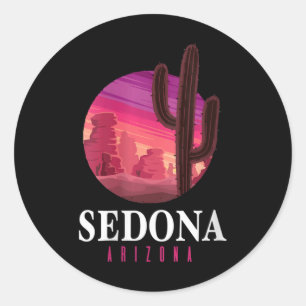 Adesivo Mulheres Sedona Arizona Cacto Pôr do Sol Deserto S