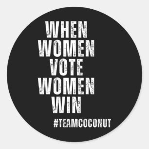 Adesivo Mulheres Votam Mulheres Vencendo Equipe Kamala Har