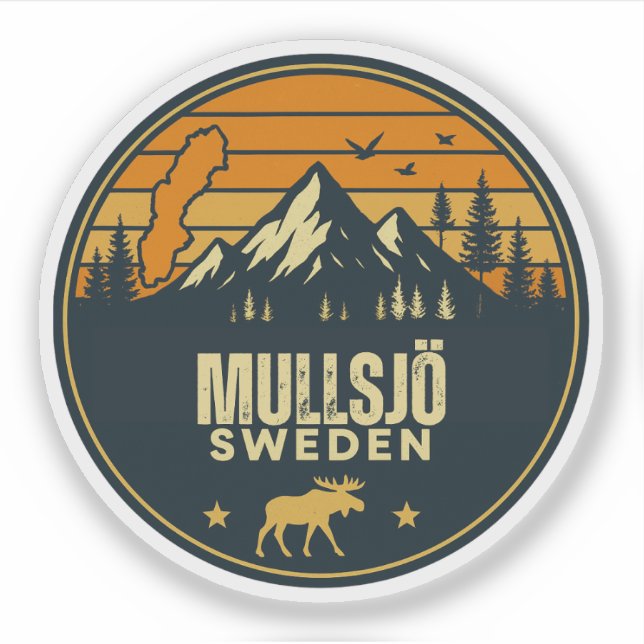 Adesivo Mullsjö, Suécia Sverige (Frente)