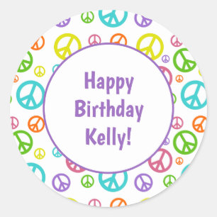 Adesivo Multi sinais de paz da cor