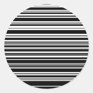 Adesivo Multidões de Black e White Stripes Irregulares