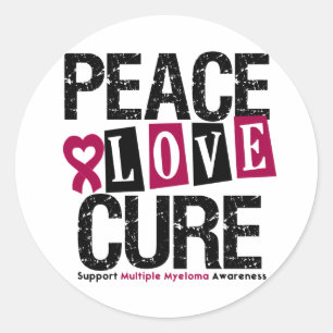 Adesivo Múltiplo Myeloma Peace Love Cure