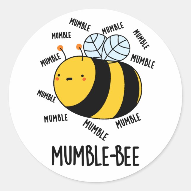 Adesivo Mumble Bee Engraçado Insetos (Frente)