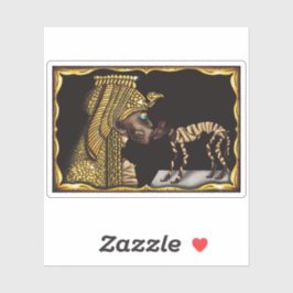 Adesivo Múmia Egípcia Cleópatra, múmia Gato Halloween