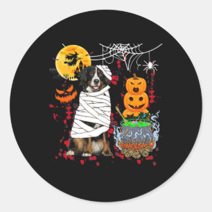 Adesivo Mummy Bernese Mountain Dog Halloween Cachorro Assu