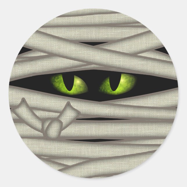 Adesivo Mummy Eyes Halloween Green ID685 (Frente)