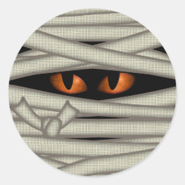 Adesivo Mummy Eyes Halloween Orange ID685
