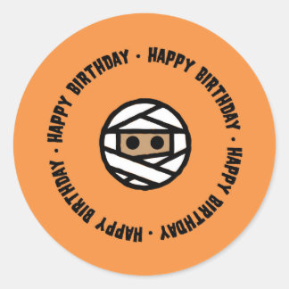 Adesivo Mummy Halloween Birthday Stickers