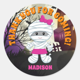 Adesivo Mummy Halloween Obrigado Padrões Personalizados