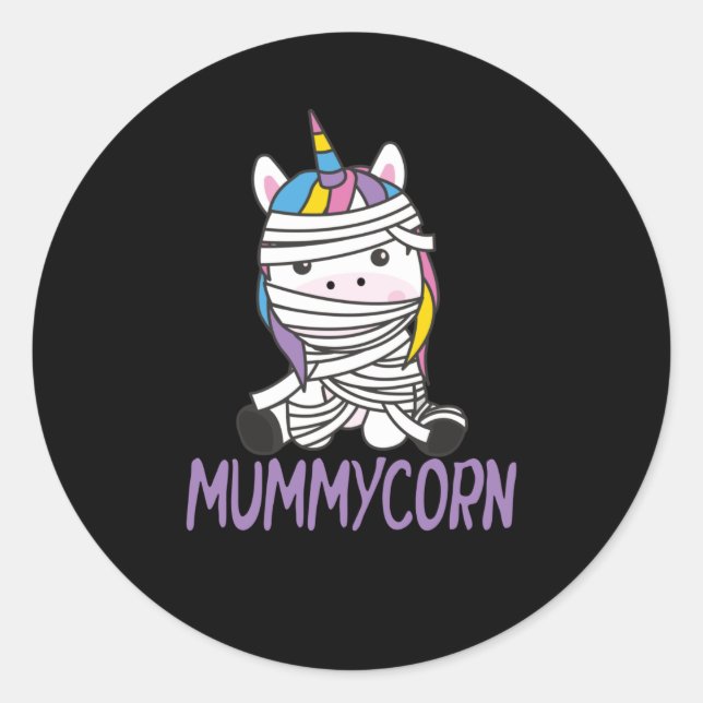 Adesivo Mummycorn Unicorn Mummy Halloween Costume (Frente)