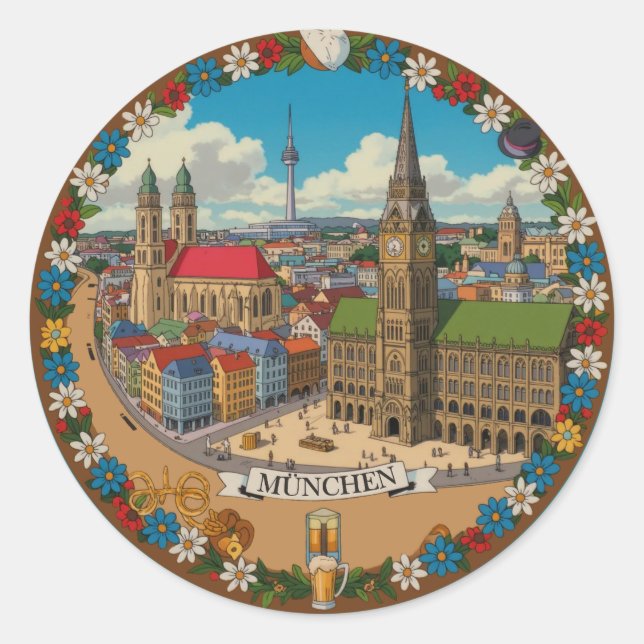 Adesivo Munchen Mich Deutchland (Frente)