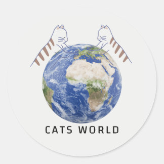 Adesivo mundo dos gatos