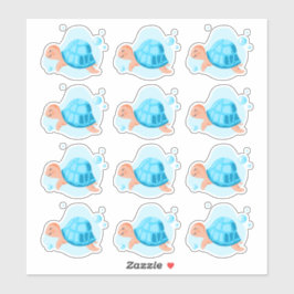 Adesivo Mundo subaquático. Vida no oceano. Mar ​ ​ tartaru