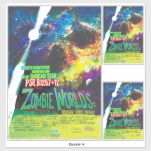 Adesivo Mundos Zumbis Galáxia de Horrores do Halloween