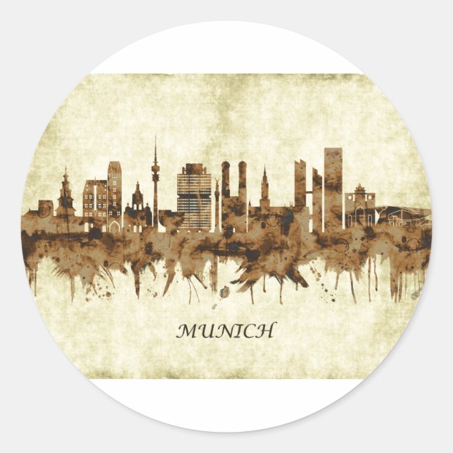 Adesivo Munique Alemanha Cityscape (Frente)