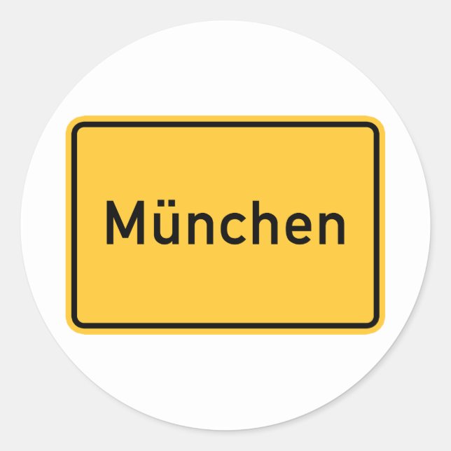 Adesivo Munique, Alemanha - Sinal rodoviário (Frente)
