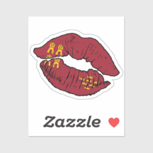 Adesivo Murcia Murcian Lipstick Love Flag