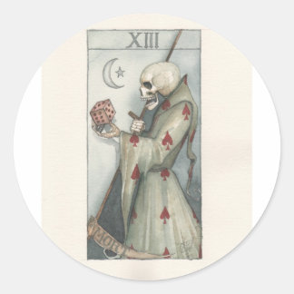 Adesivo murfia dominical do cartão tarot da morte