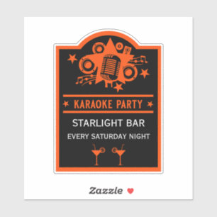 Adesivo Muro de Promoção do Karaoke