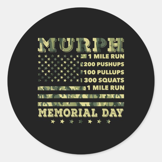 Adesivo Murph 2021 Workout Challenge Memorial Americano (Frente)