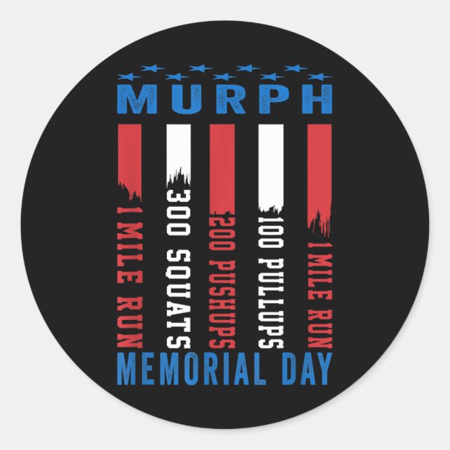 Adesivo Murph Challenge American Memorial Day Workout (Frente)